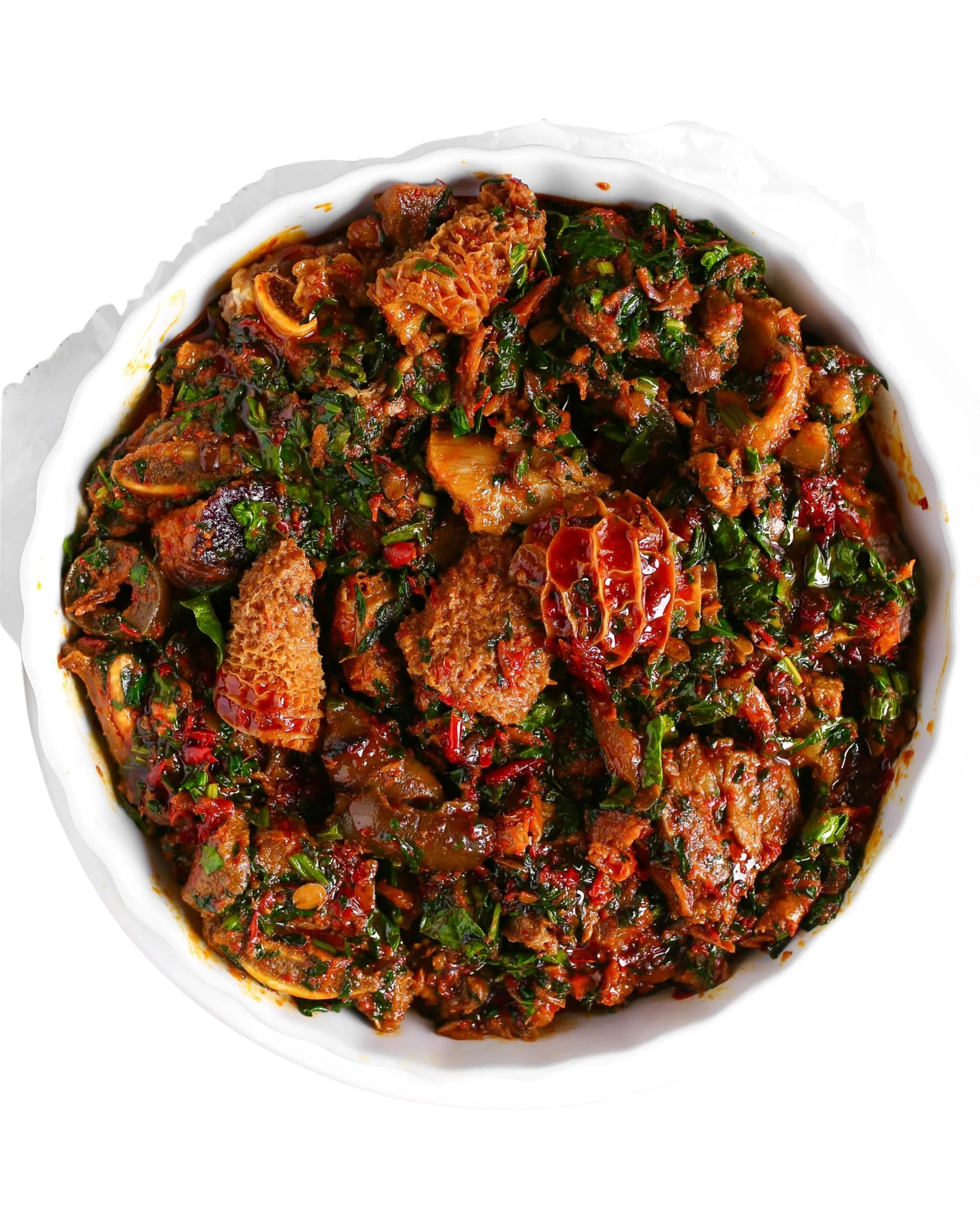 A bowl of Efo Riro