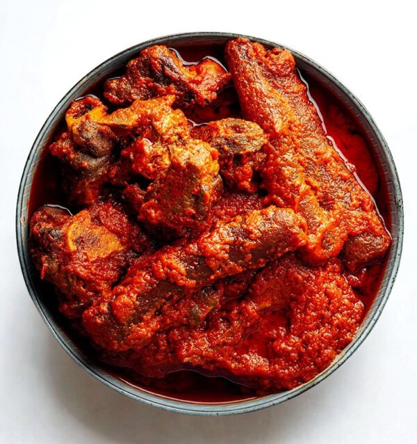 A bowl of assorted meat stew