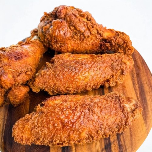 A bowl of fried turkey wings