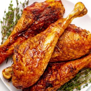 A bowl of turkey drums